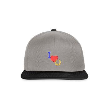 Idée cadeau chevaux - Casquette snapback - gris graphite/noir - Devant