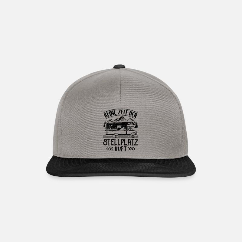 Wohnmobil Camper Wohnwagen - Snapback Cap - Graphit/Schwarz