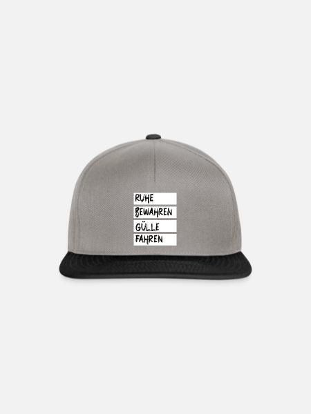 Landwirt Gülle fahren Traktor Bauer - Snapback Cap - Graphit/Schwarz