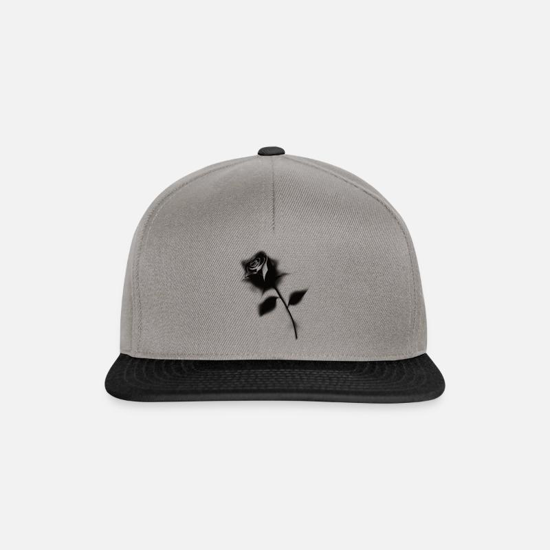 Gothic Schwarze Rose - Snapback Cap - Graphit/Schwarz
