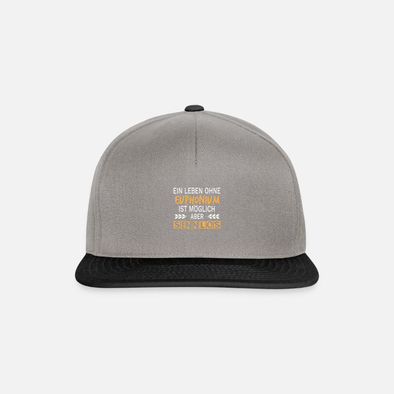 Euphonium Blechbläser Lustig Spruch - Snapback Cap - Graphit/Schwarz