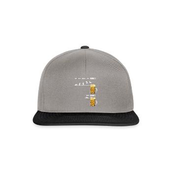 Funny Beer Sayings For Beer Drinkers - Beer Lovers - Snapback Cap - graphite/black - Front