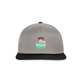 Crème glacée fondante Vacances d’été chaudes Rétro Vintag - Casquette snapback - gris graphite/noir - Devant