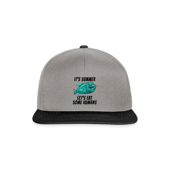 Drôle de poisson effrayant Un été Horreur Effrayant Été - Casquette snapback - gris graphite/noir - Devant