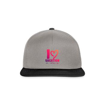 Ich liebe Urlaub - Snapback Cap - Graphit/Schwarz - Vorne