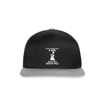Never Underestimate A Girl Who Plays Water Polo - Snapback Cap - black/grey - Front