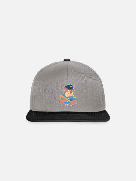 Hundepolizist Offizier - Snapback Cap - Graphit/Schwarz