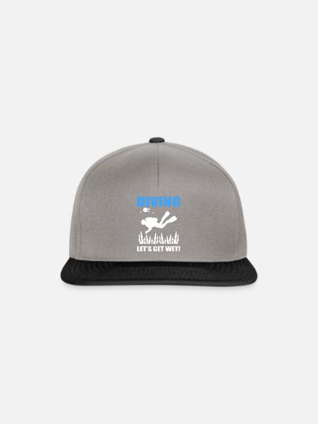 Tauchen Schnorcheln - Snapback Cap - Graphit/Schwarz