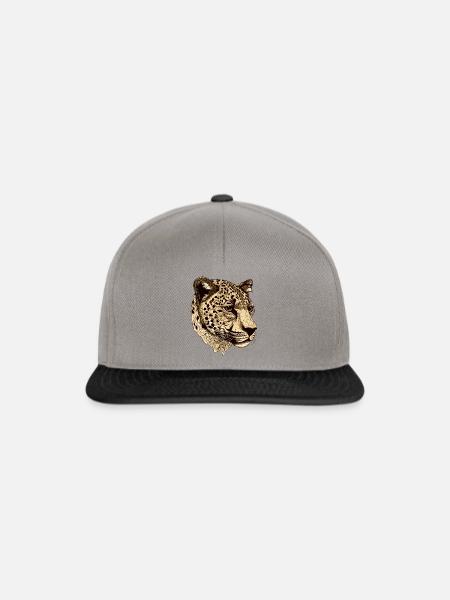 Gepard Kopf Tier - Snapback Cap - Graphit/Schwarz