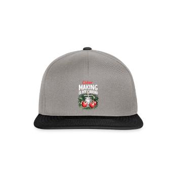 Cidre is my Cardio Fabrication du Cidre Humour - Snapback Cap - Graphit/Schwarz - Vorne