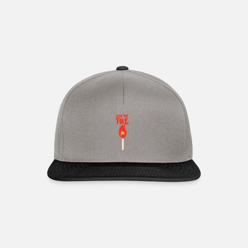 Keep The Fire - Snapback Cap - Graphit/Schwarz