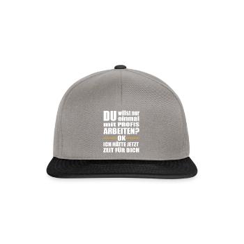 Meister Maler Mechaniker Werkzeug Geschenk Spruch - Snapback Cap - Graphit/Schwarz - Vorne