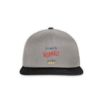J'ai Essayé D'Etre Normale Humour Femme Amie - Casquette snapback - gris graphite/noir - Devant