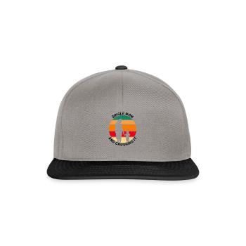 Alleinerziehende Mutter und Zerkleinern - Snapback Cap - Graphit/Schwarz - Vorne