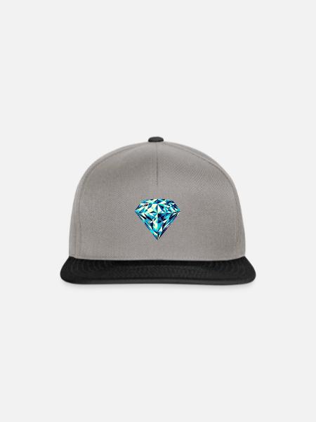 Geometrische Brillanz: Lebendiges Diamantdesign - Snapback Cap - Graphit/Schwarz