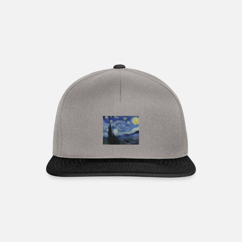 Sternennacht - Kreise und Ellipsen - Snapback Cap - Graphit/Schwarz
