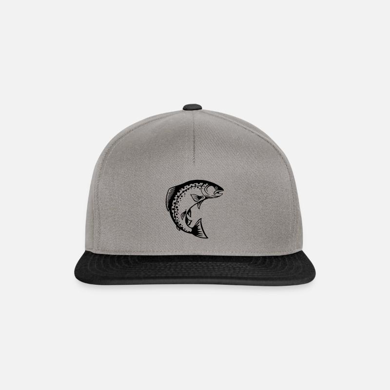 Dernière pêche à la truite - Casquette snapback - gris graphite/noir