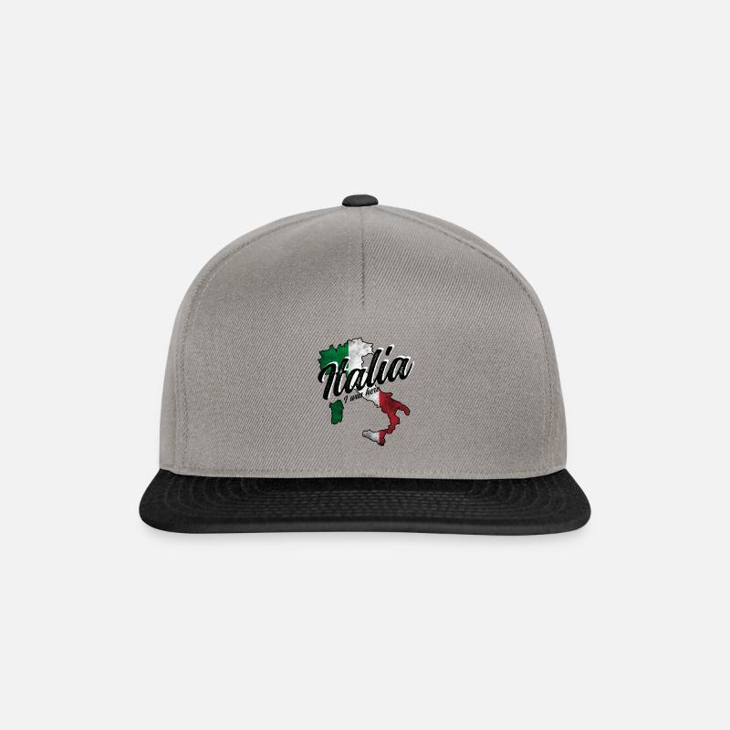 Italien Urlaub Geschenk - Snapback Cap - Graphit/Schwarz