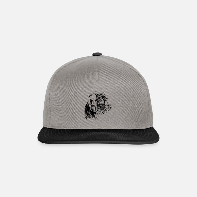 Tête de teckel à poil dur - Casquette snapback - gris graphite/noir