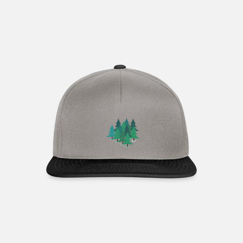 Wald Bäume Tannenbäume Tannen - Snapback Cap - Graphit/Schwarz