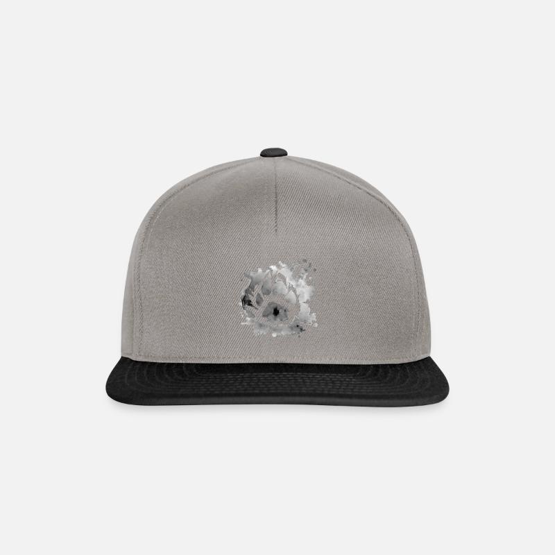 Patte de chien gris - Casquette snapback - gris graphite/noir