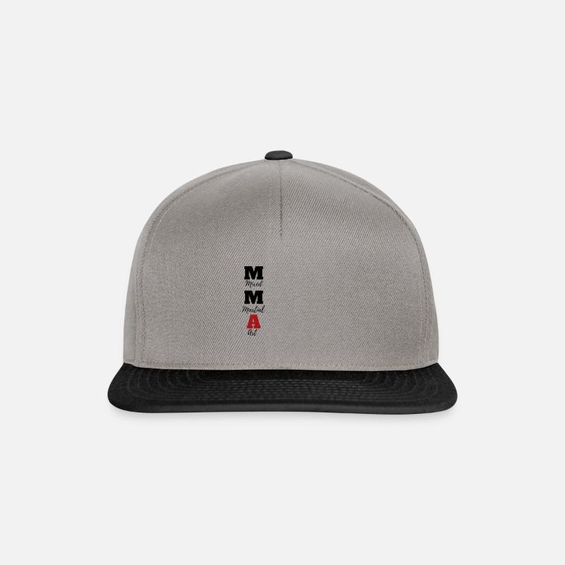 MMA Spruch DS - Snapback Cap - Graphit/Schwarz