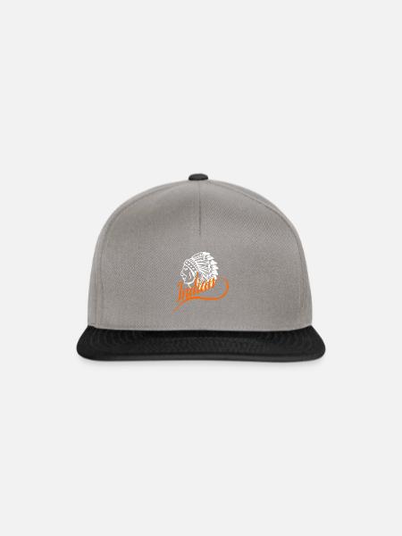 Indianer - Snapback Cap - Graphit/Schwarz
