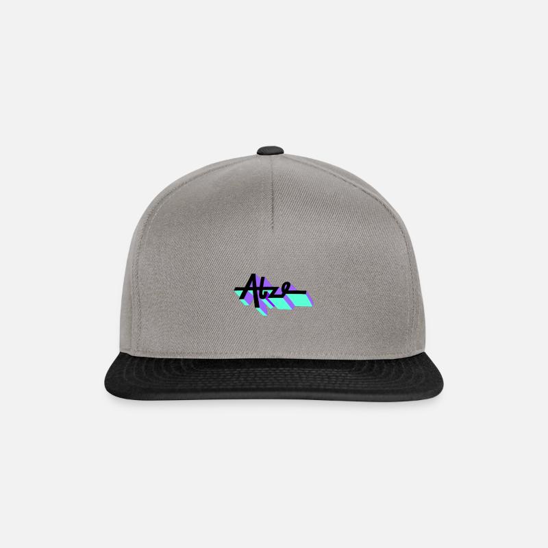 Atze Name Schriftzug - Snapback Cap - Graphit/Schwarz