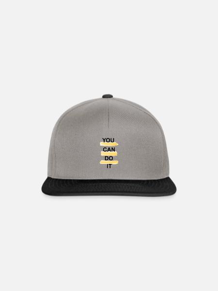 YOU CAN DO IT - Snapback Cap - Graphit/Schwarz