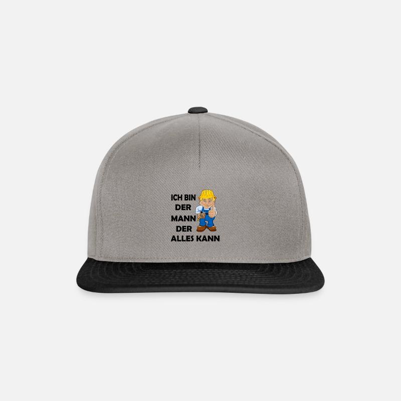 der Mann der alles kann - Snapback Cap - Graphit/Schwarz