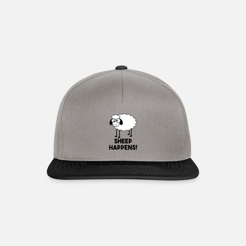Funny sheep gift - Snapback Cap - graphite/black