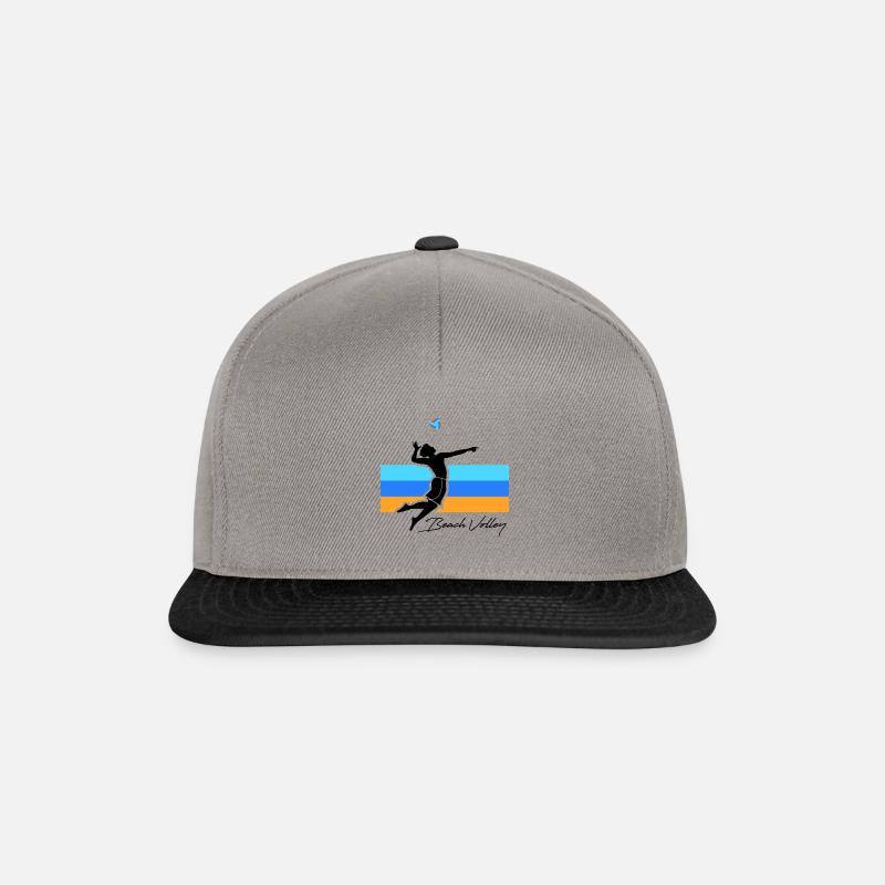 Beachvolleyball - Snapback Cap - Graphit/Schwarz