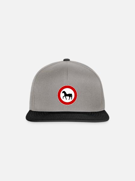 Road Sign Unicorn Girl Gift - Snapback Cap - graphite/black