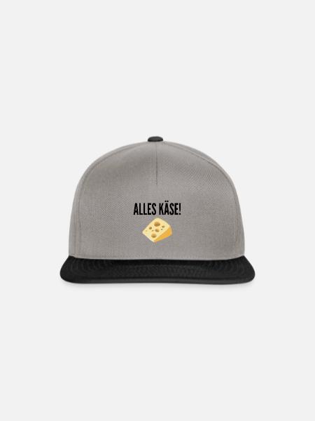 Alles Käse! - Snapback Cap - Graphit/Schwarz