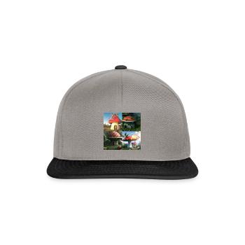 ShroomArtShirt - Snapback Cap - graphite/black - Front