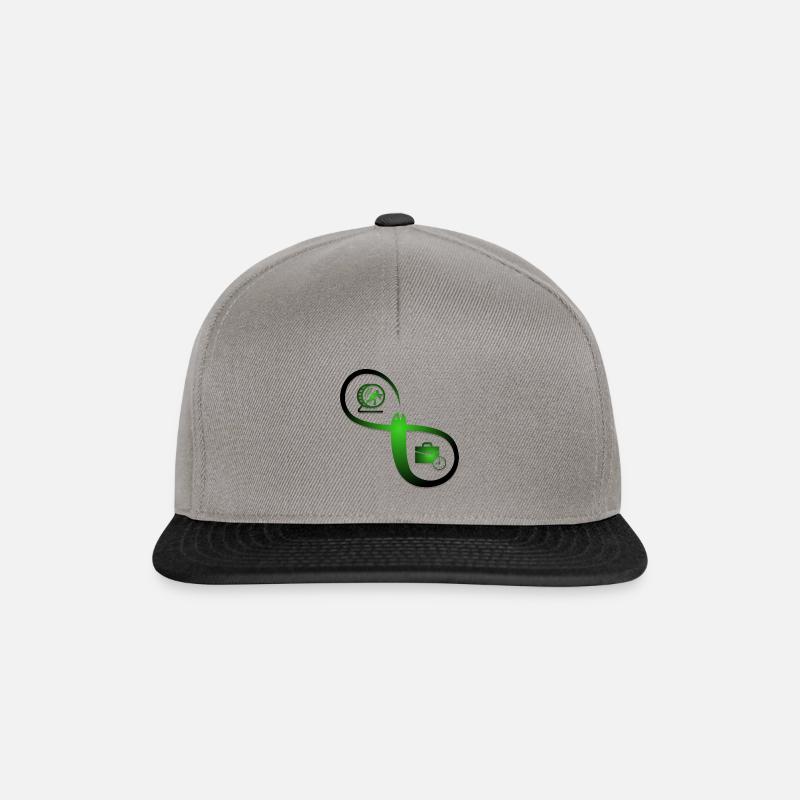 9 à 5 serpents - Casquette snapback - gris graphite/noir