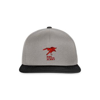 alerte corbeau rouge - Casquette snapback - gris graphite/noir - Devant