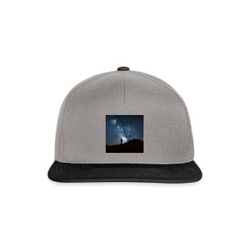 La Voie lactée au sommet d’une montagne - Casquette snapback - gris graphite/noir - Devant