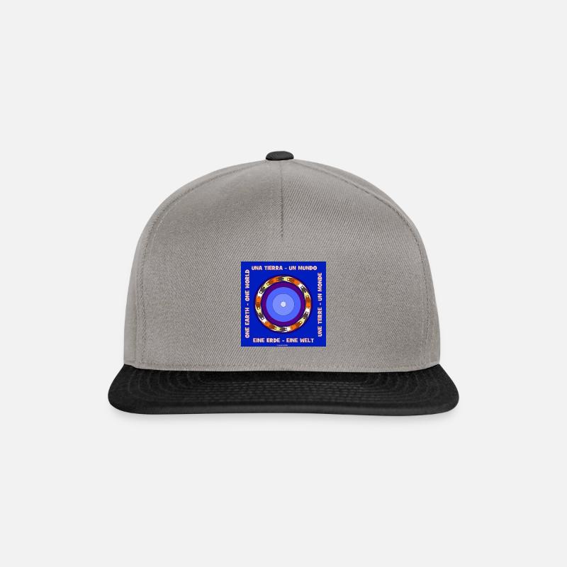 Eine Erde eine Welt - Snapback Cap - Graphit/Schwarz