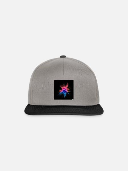 Farbexplosion - Snapback Cap - Graphit/Schwarz