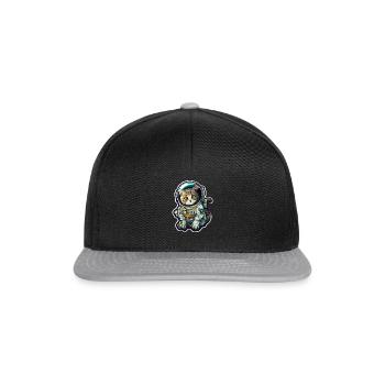 Meownaut astronaut cat for cat daddy - Snapback Cap - black/grey - Front