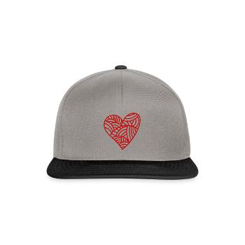 herz - Snapback Cap - Graphit/Schwarz - Vorne