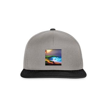 Vague épique sur la plage - Casquette snapback - gris graphite/noir - Devant