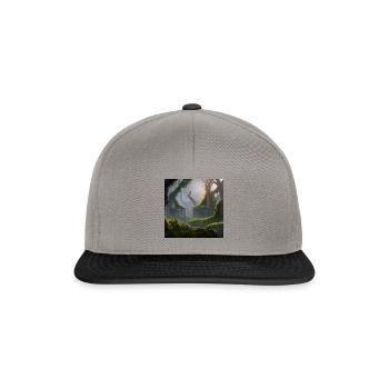 Overgrown city covered in vines and mos - Snapback Cap - Graphit/Schwarz - Vorne
