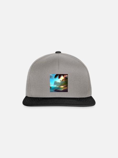 Tropical beach - Snapback Cap - Graphit/Schwarz