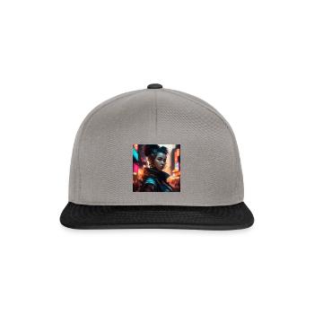 Cyber Geisha - Snapback Cap - graphite/black - Front