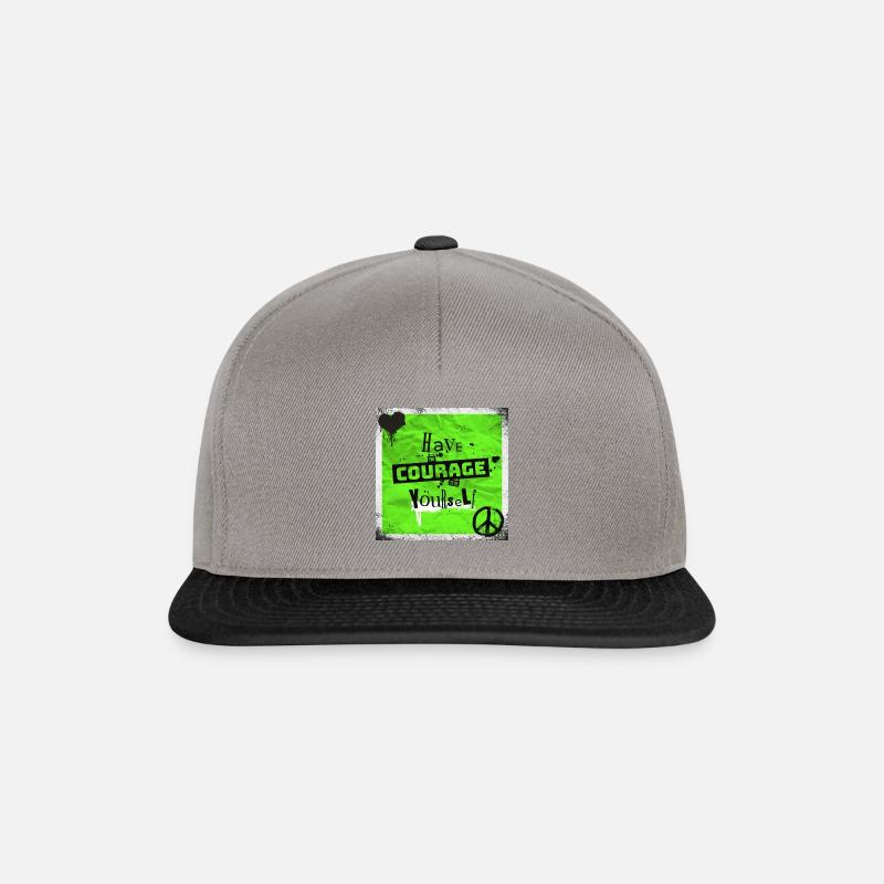 Mon projet 1 1 - Casquette snapback - gris graphite/noir