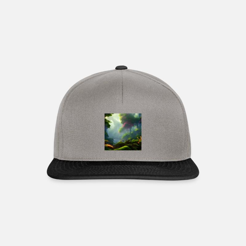 Forêt tropicale 01 - Casquette snapback - gris graphite/noir