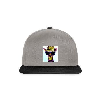 Giraffe in a hat - Snapback Cap - graphite/black - Front