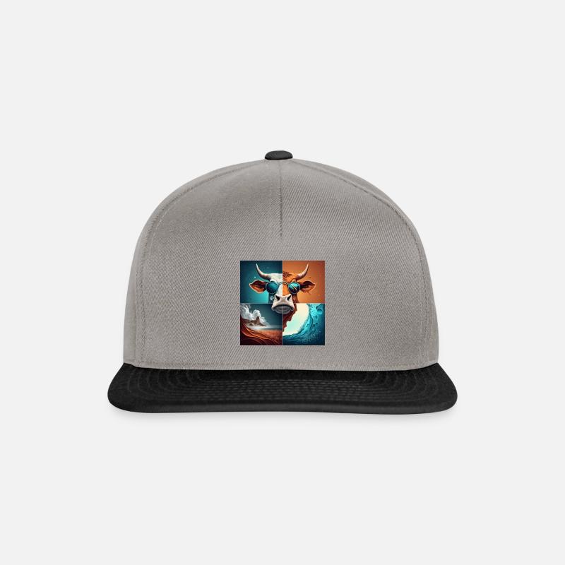 Tierurlaub "Kuuhl" - Snapback Cap - Graphit/Schwarz